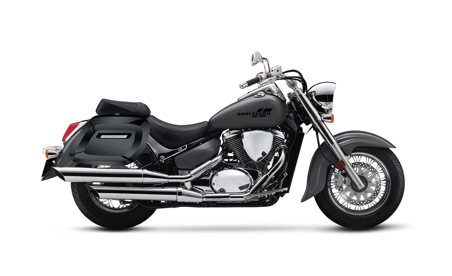 40L - Lamellar Raven Extra Large Suzuki Boulevard C50 VL800 Painted Motocicleta Hard Alforjas