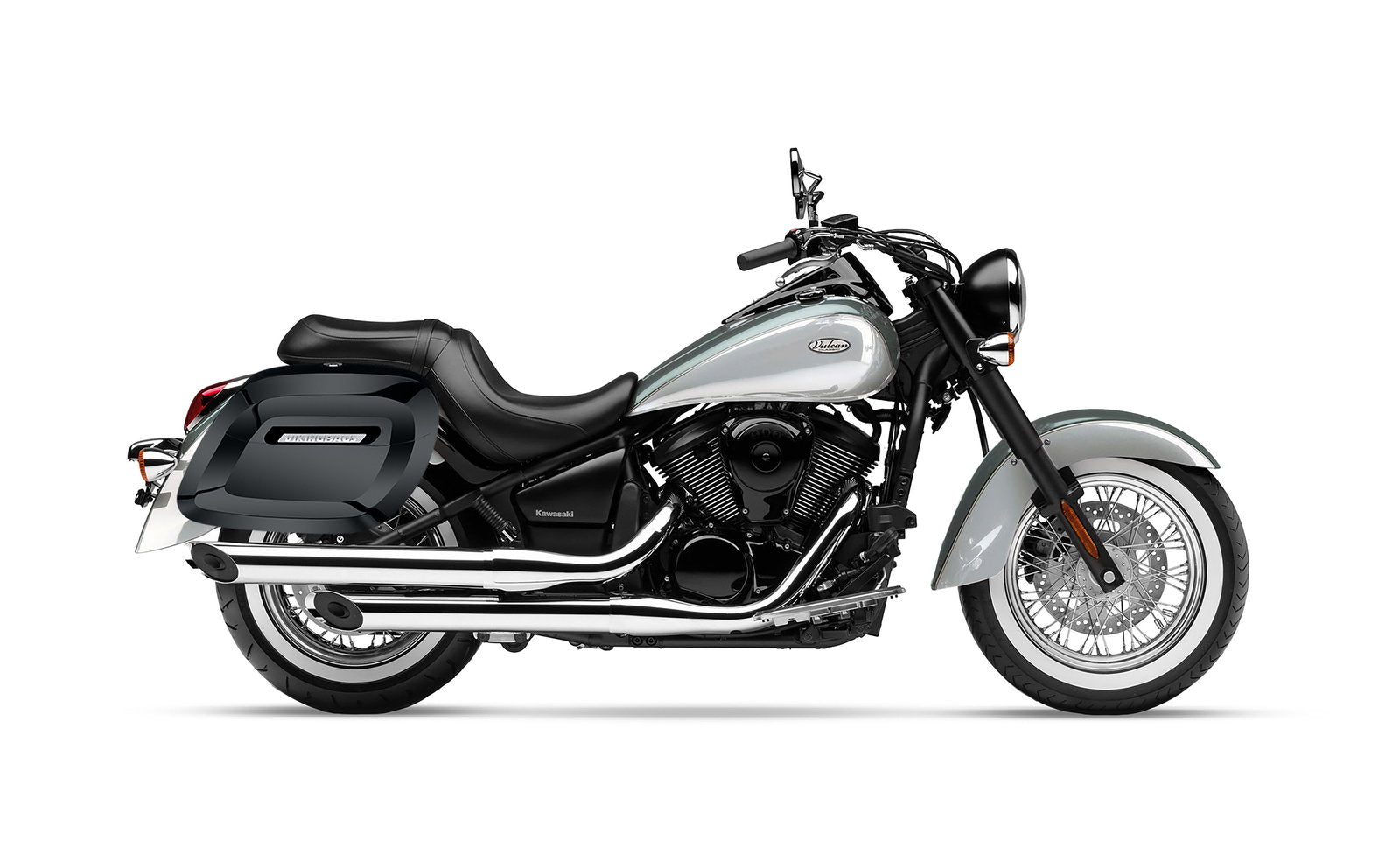 40L - Lamellar Raven Extra Large Kawasaki Vulcan 900 Classic VN900 Painted Motocicleta Hard Alforjas