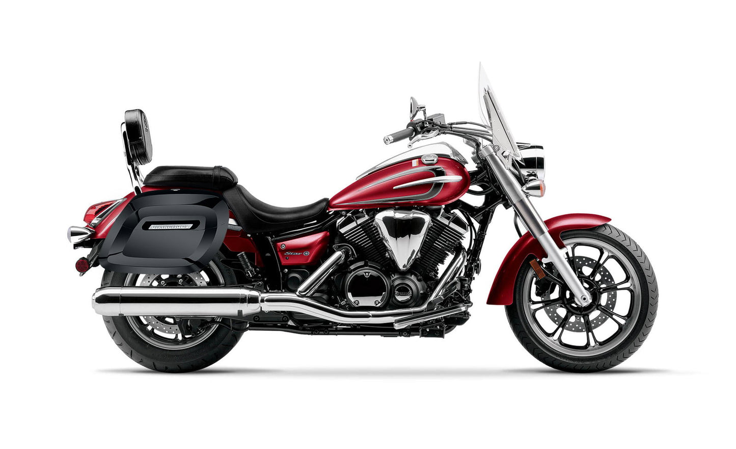 40L - Lamellar Raven Extra Large Yamaha V Star 950 Tourer Painted Motocicleta Hard Alforjas