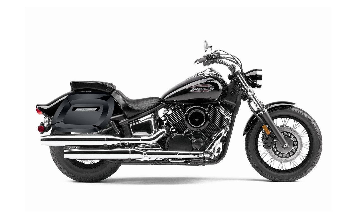 40L - Lamellar Raven Extra Large Yamaha V Star 1100 Custom XVS11T Painted Motocicleta Hard Alforjas