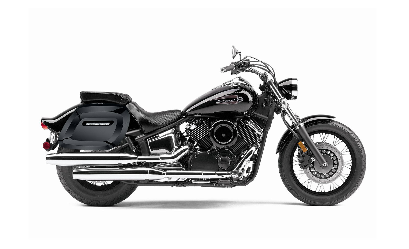 40L - Lamellar Raven Extra Large Yamaha V Star 1100 Custom XVS11T Painted Motocicleta Hard Alforjas