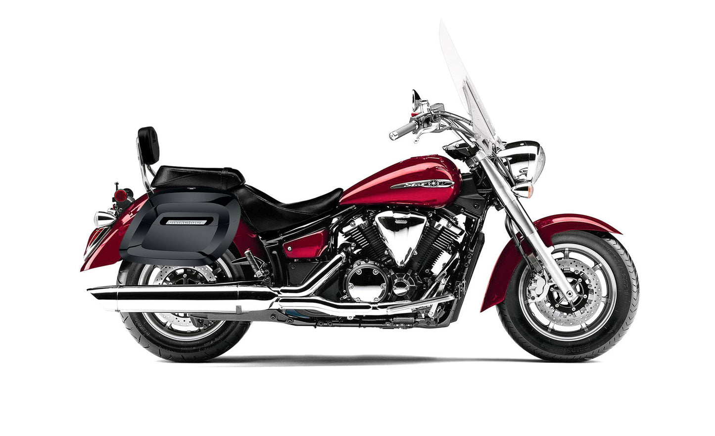40L - Lamellar Raven Extra Large Yamaha V Star 1300 Tourer Painted Motocicleta Hard Alforjas