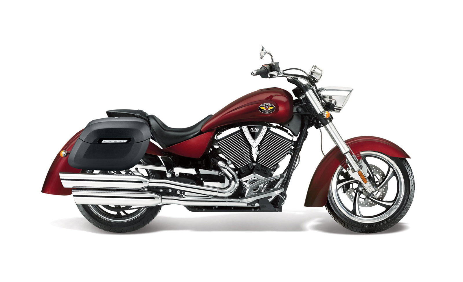 40L - Lamellar Raven Extra Large Victory Kingpin Leather Covered Motocicleta Hard Alforjas