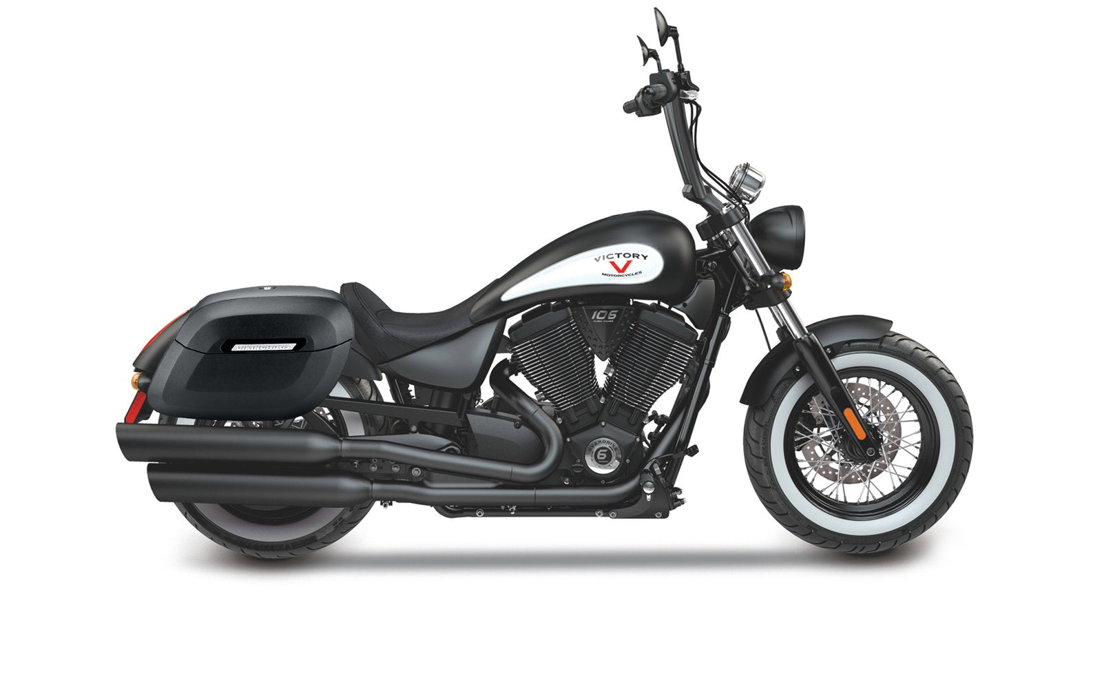 40L - Lamellar Raven Extra Large Victory High Ball Leather Covered Motocicleta Hard Alforjas