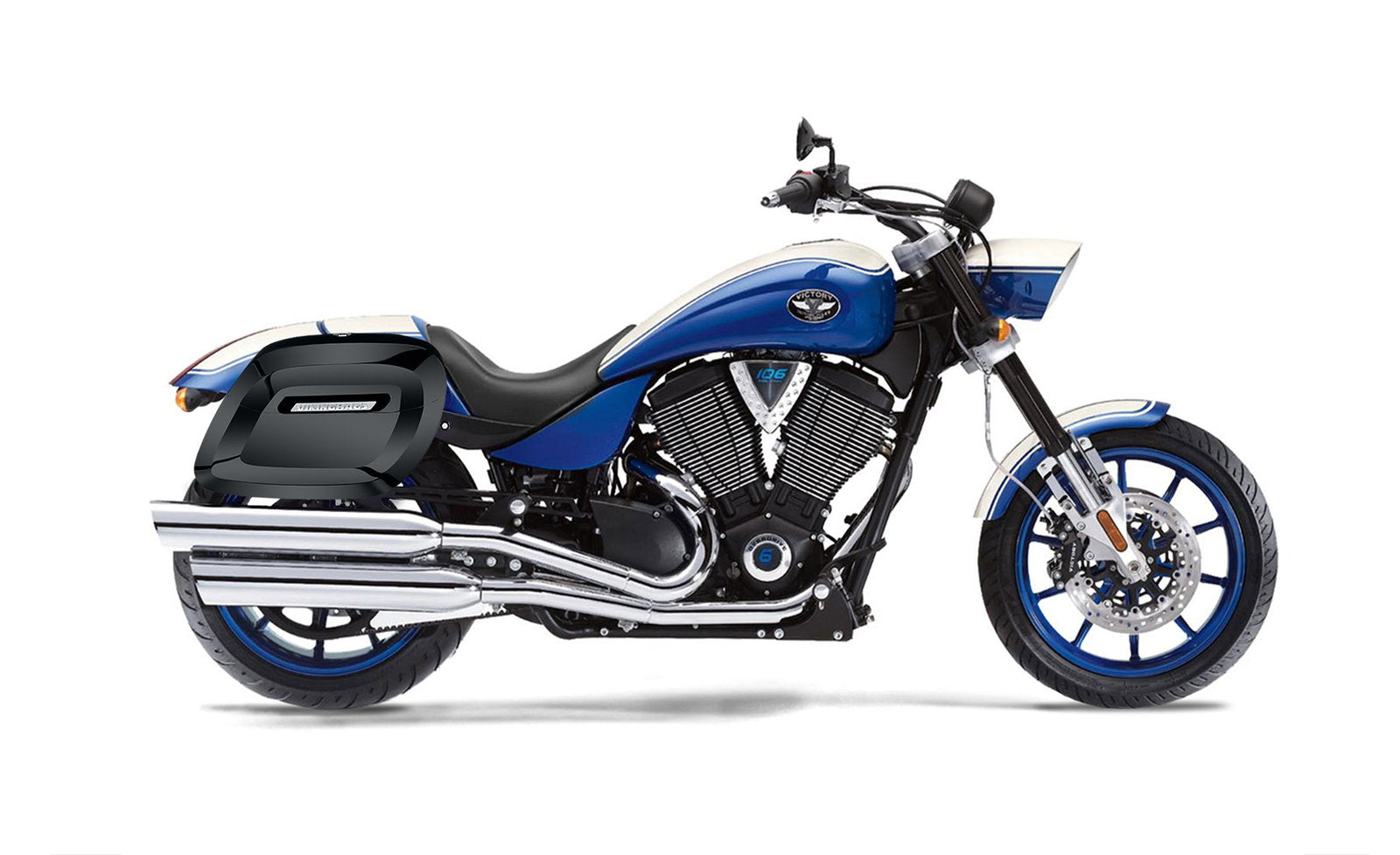 40L - Lamellar Raven Extra Large Victory Hammer Painted Motocicleta Hard Alforjas