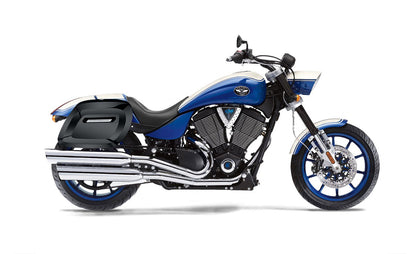 40L - Lamellar Raven Extra Large Victory Hammer Painted Motocicleta Hard Alforjas