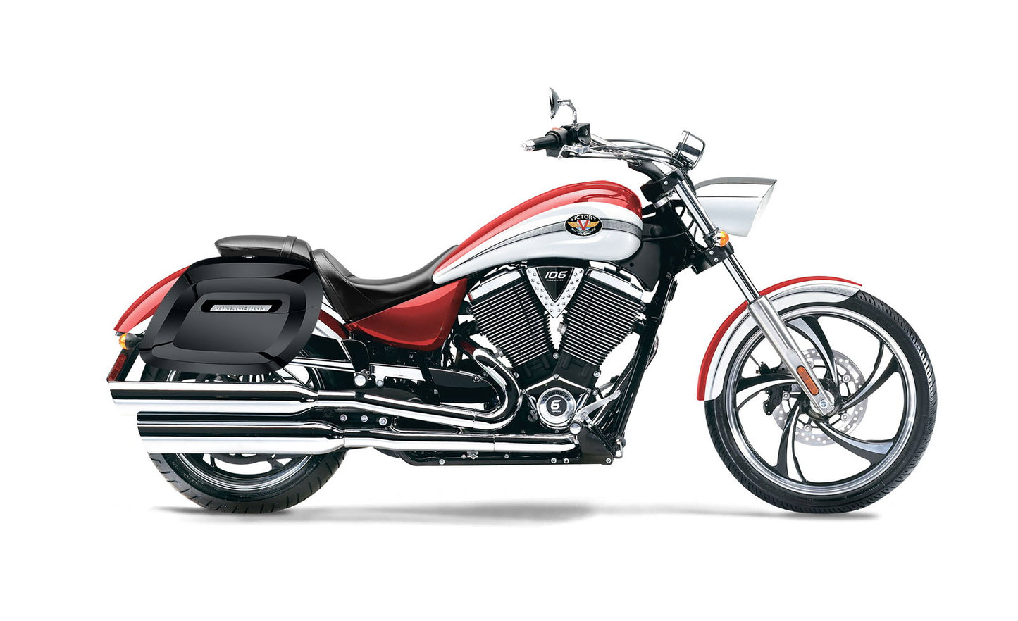 40L - Lamellar Raven Extra Large Victory Vegas Painted Motocicleta Hard Alforjas