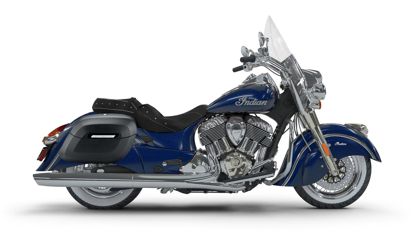 40L - Lamellar Raven Extra Large Indian Chief Vintage Leather Covered Motocicleta Hard Alforjas