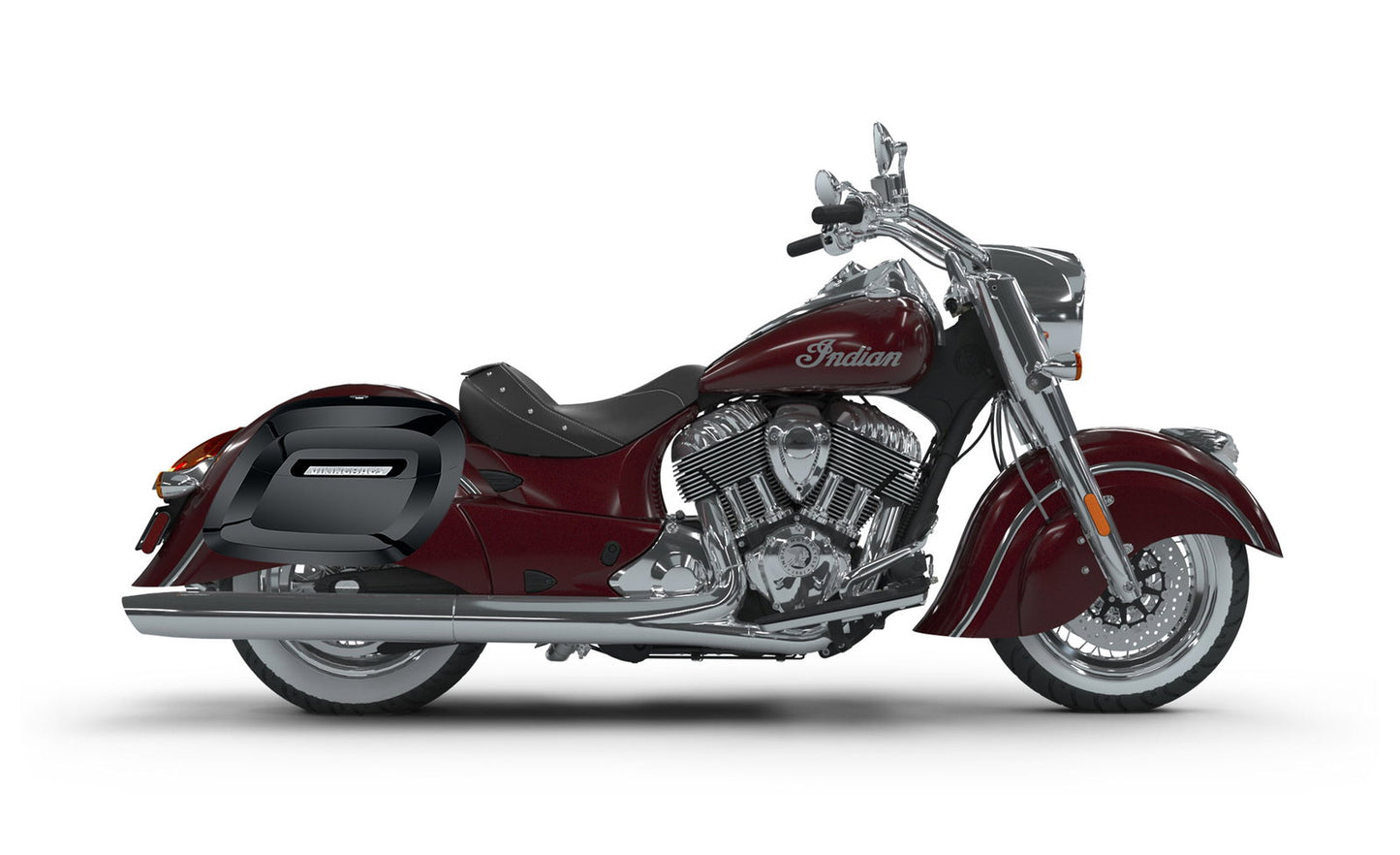 40L - Lamellar Raven Extra Large Indian Chief Classic Painted Motocicleta Hard Alforjas