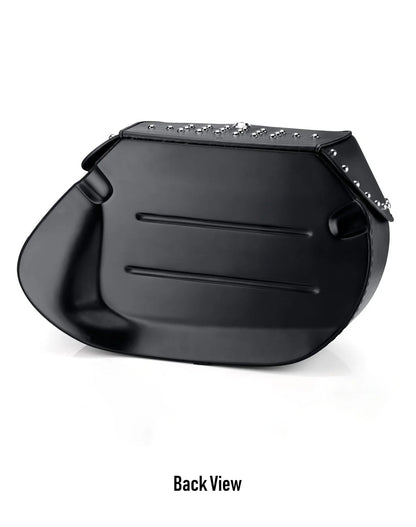 35L - Legacy Extra Large Studded Leather Motocicleta Alforjas para Harley Softail Deluxe FLSTN/I