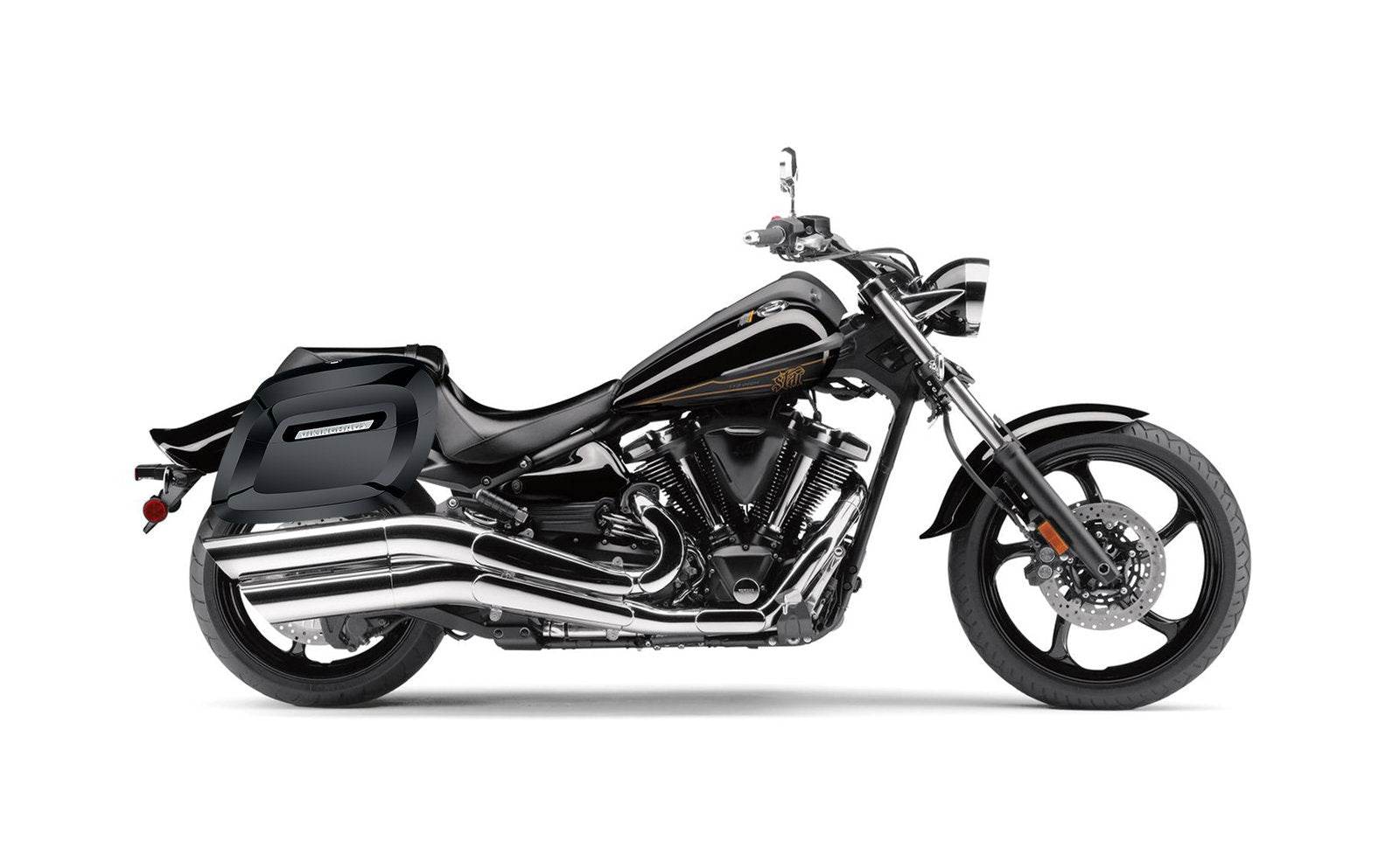 40L - Lamellar Raven Extra Large Yamaha Raider Painted Motocicleta Hard Alforjas