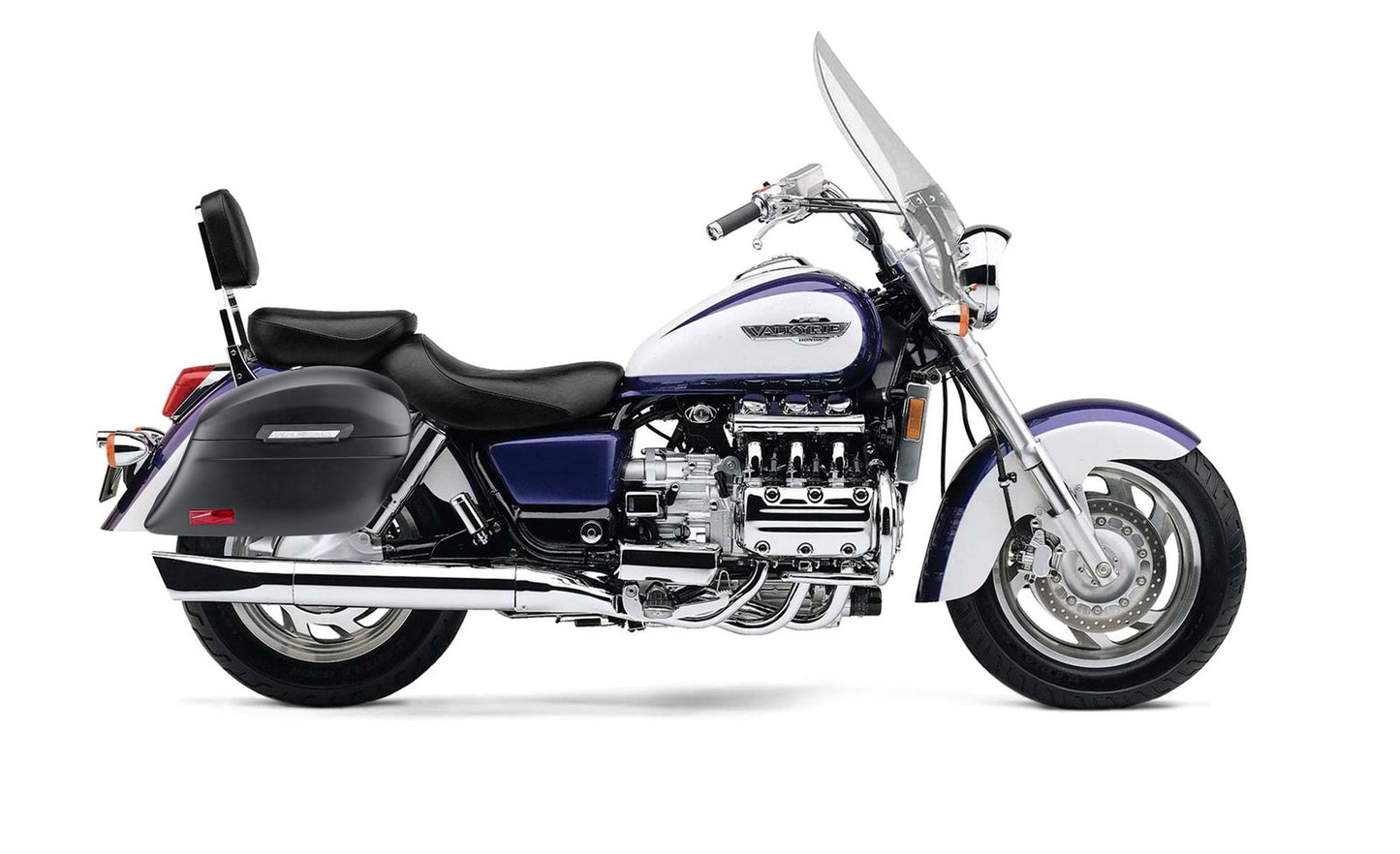 44L - Lamellar Stallion Extra Large Honda Valkyrie 1500 Tourer Matte Motocicleta Hard Alforjas