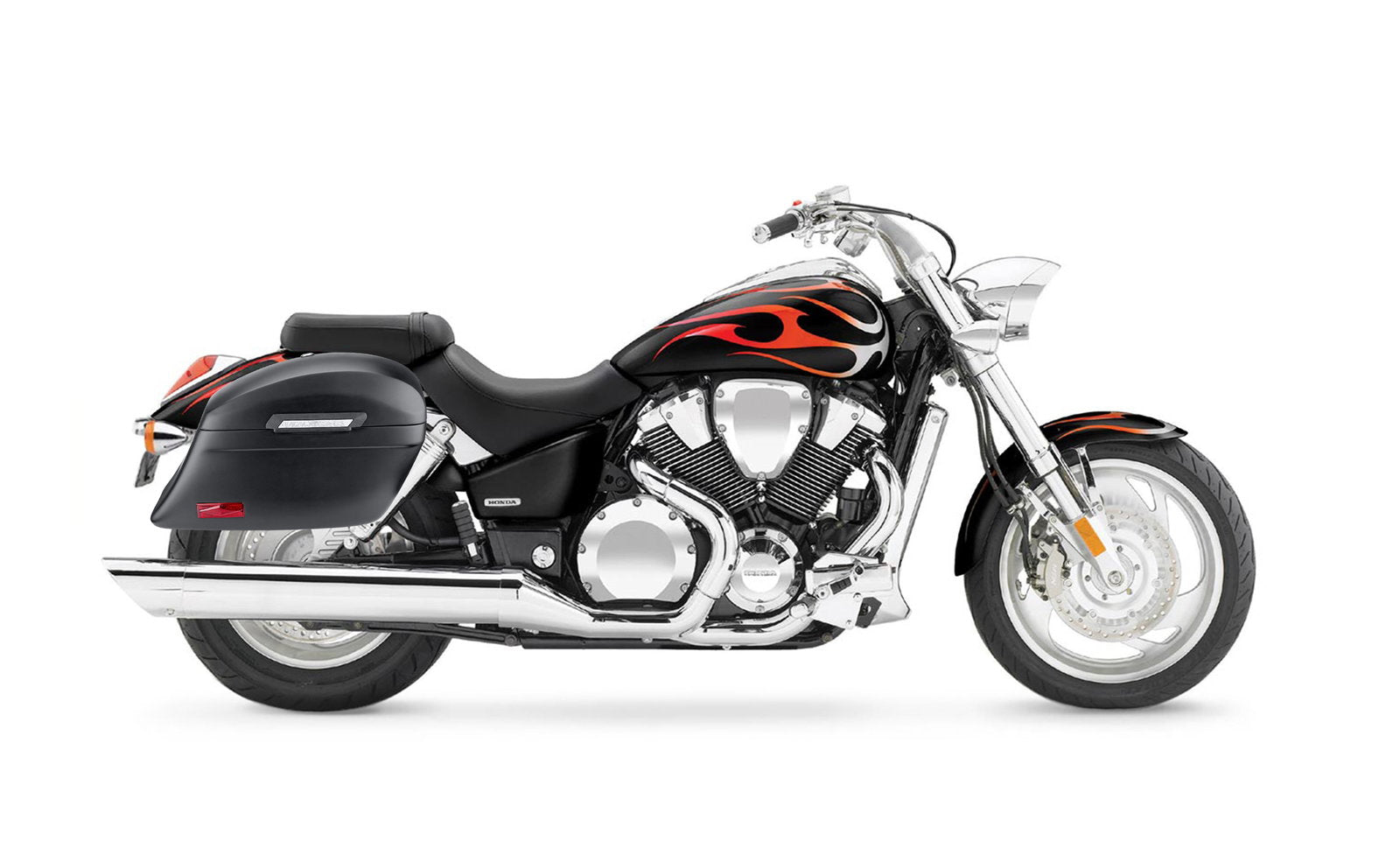 44L - Lamellar Stallion Extra Large Honda VTX 1800 C Matte Motocicleta Hard Alforjas