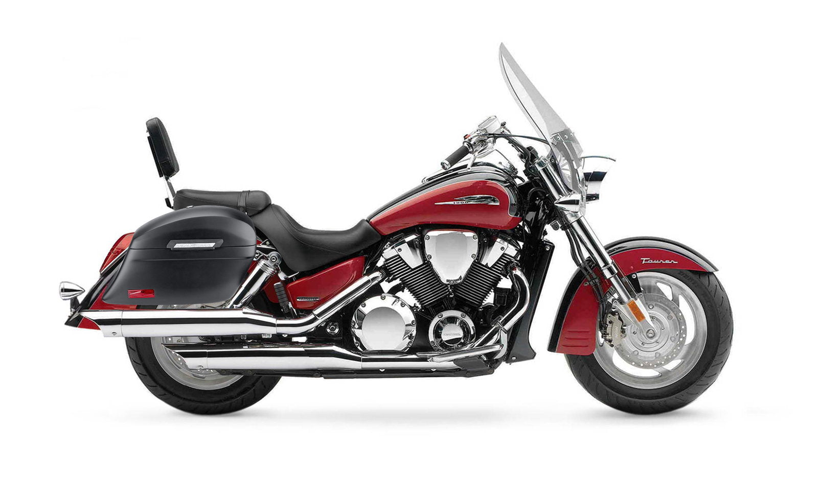 44L - Lamellar Stallion Extra Large Honda VTX 1800 T (Tourer) Matte Motocicleta Hard Alforjas