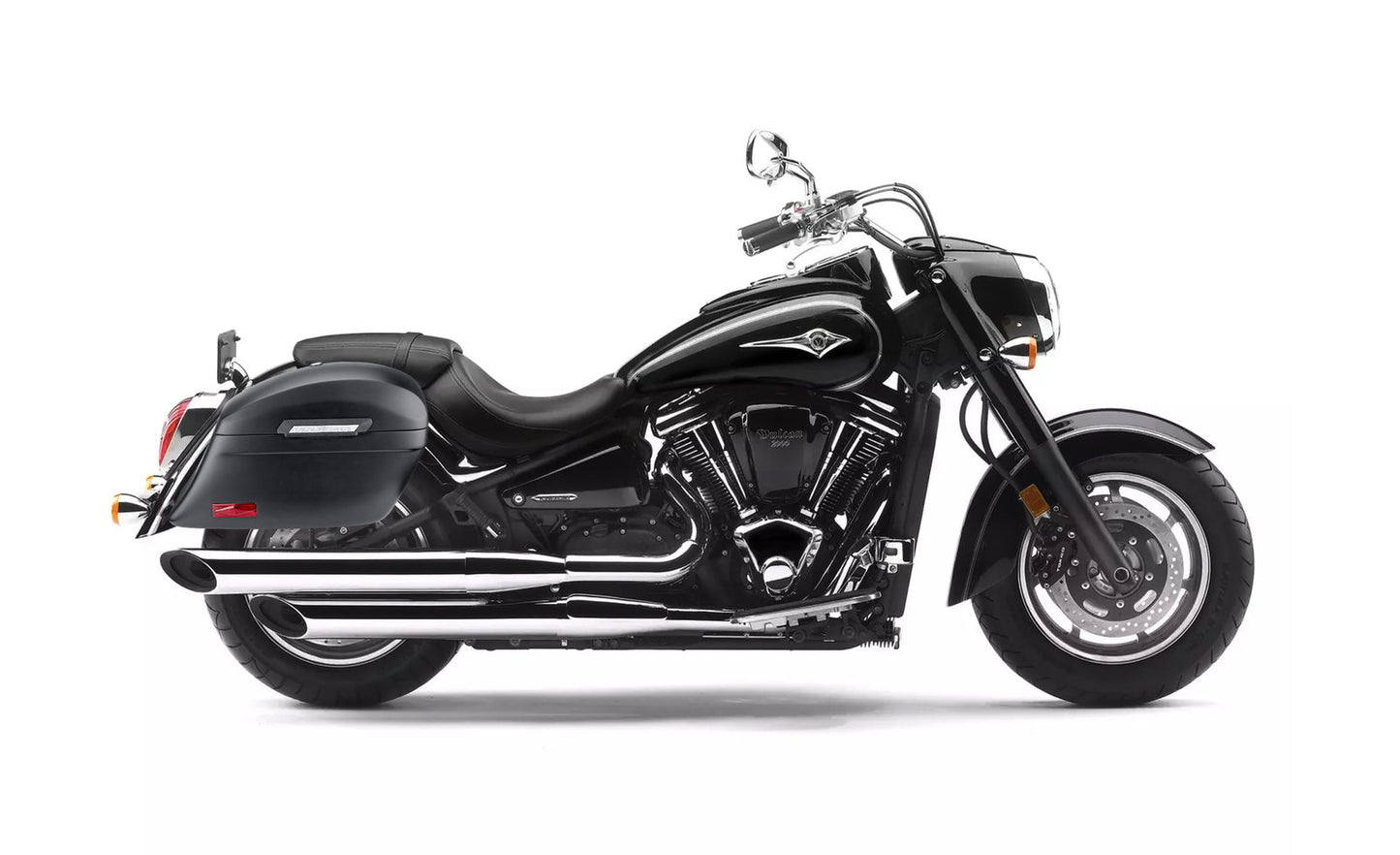 44L - Lamellar Stallion Extra Large Kawasaki Vulcan 2000 VN2000 Matte Motocicleta Hard Alforjas