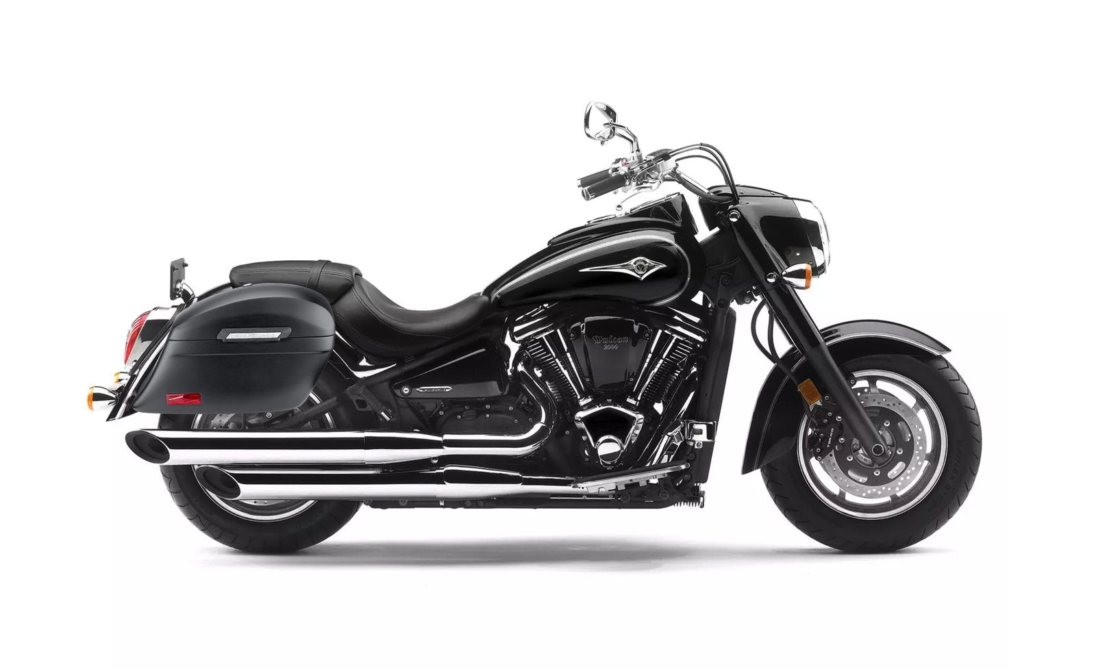 44L - Lamellar Stallion Extra Large Kawasaki Vulcan 2000 VN2000 Matte Motocicleta Hard Alforjas