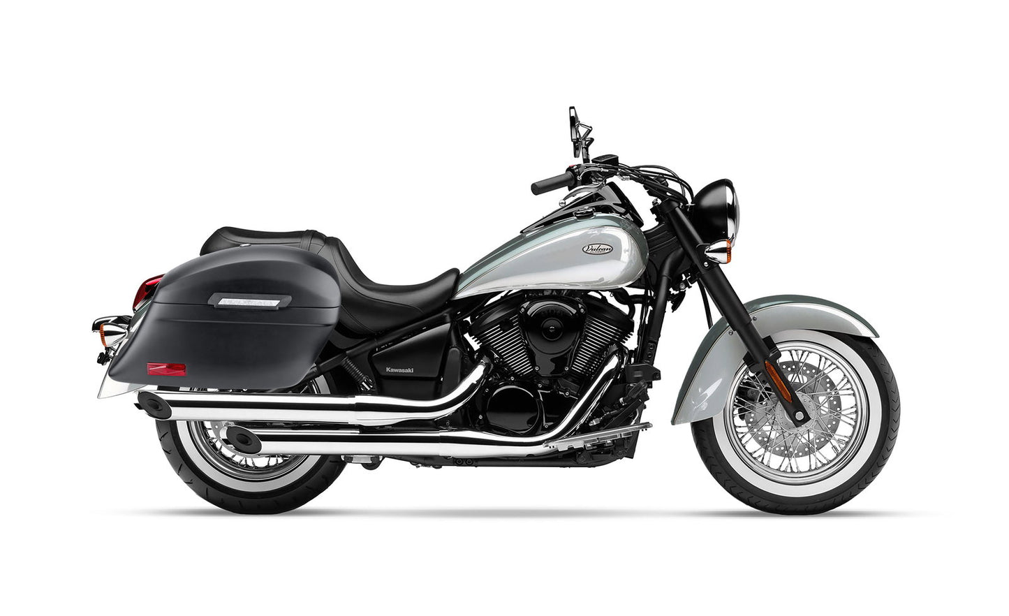 44L - Lamellar Stallion Extra Large Kawasaki Vulcan 900 Classic VN900 Matte Motocicleta Hard Alforjas