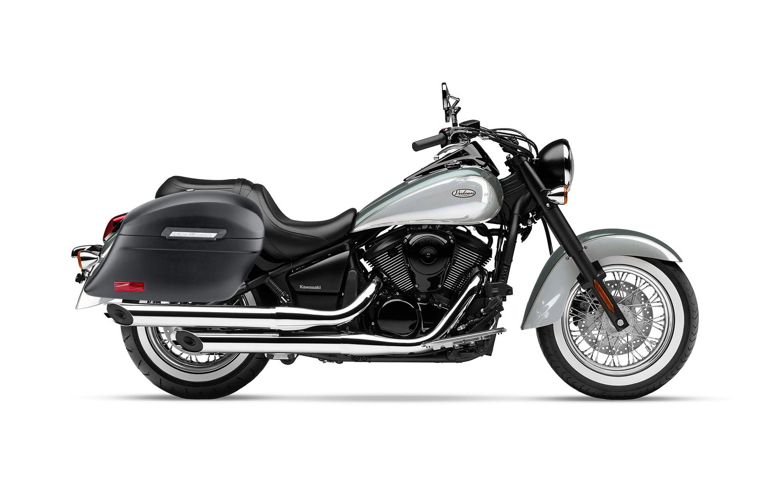 44L - Lamellar Stallion Extra Large Kawasaki Vulcan 900 Classic VN900 Matte Motocicleta Hard Alforjas