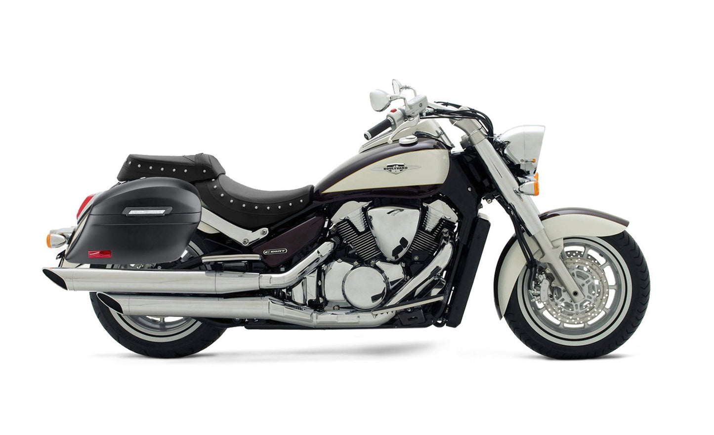 44L - Lamellar Stallion Extra Large Suzuki Boulevard C109 Matte Motocicleta Hard Alforjas