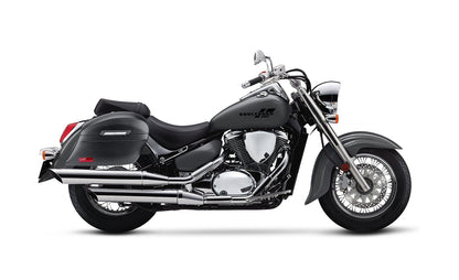 44L - Lamellar Stallion Extra Large Suzuki Boulevard C50 VL800 Matte Motocicleta Hard Alforjas