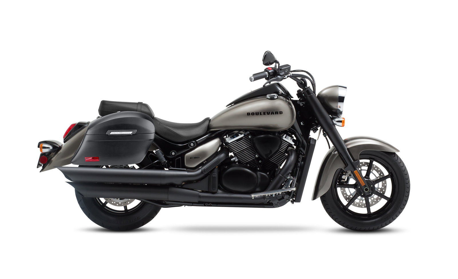 44L - Lamellar Stallion Extra Large Suzuki Boulevard C90 VL1500 Matte Motocicleta Hard Alforjas