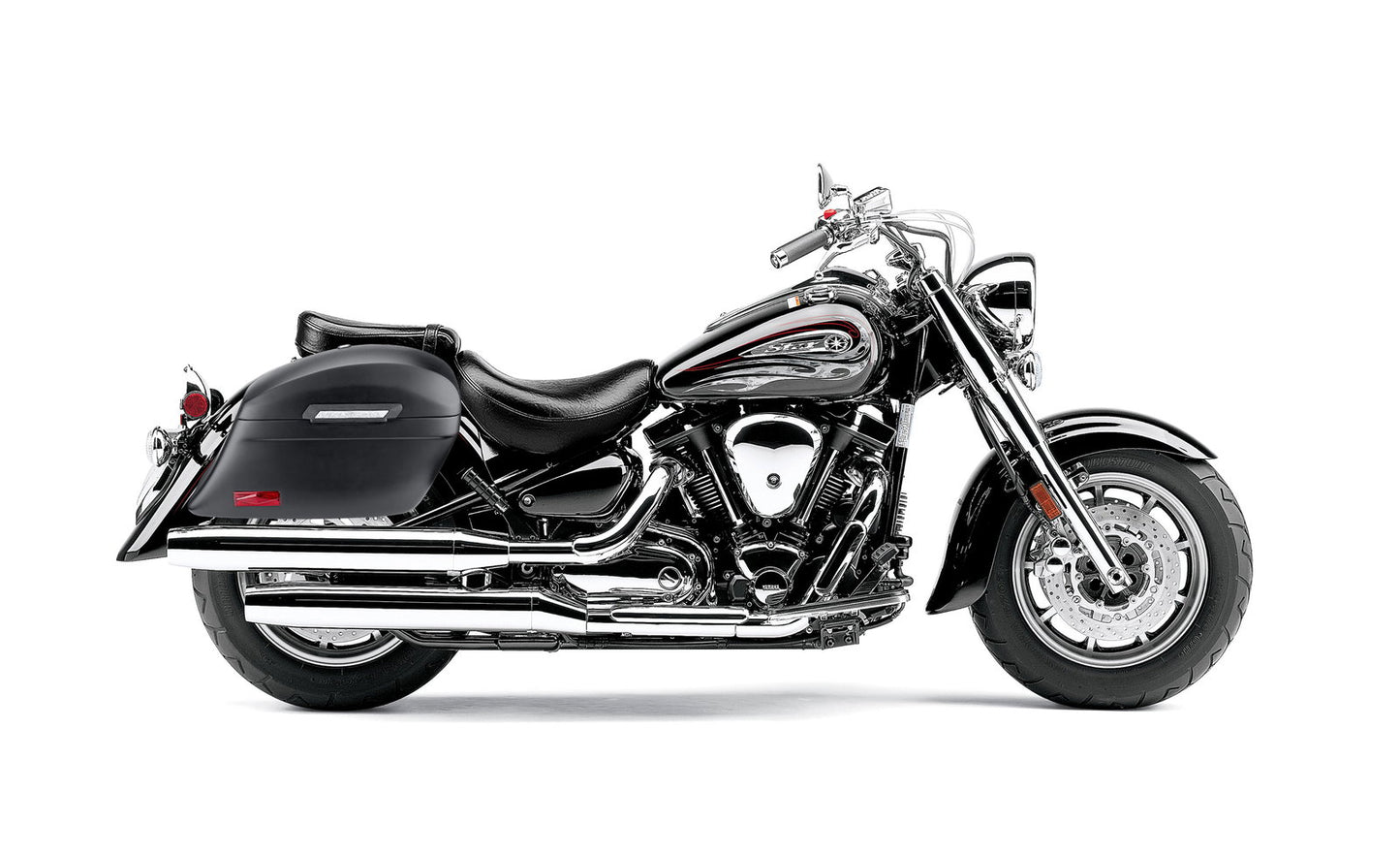 44L - Lamellar Stallion Extra Large Yamaha Road Star S Midnight Matte Motocicleta Hard Alforjas
