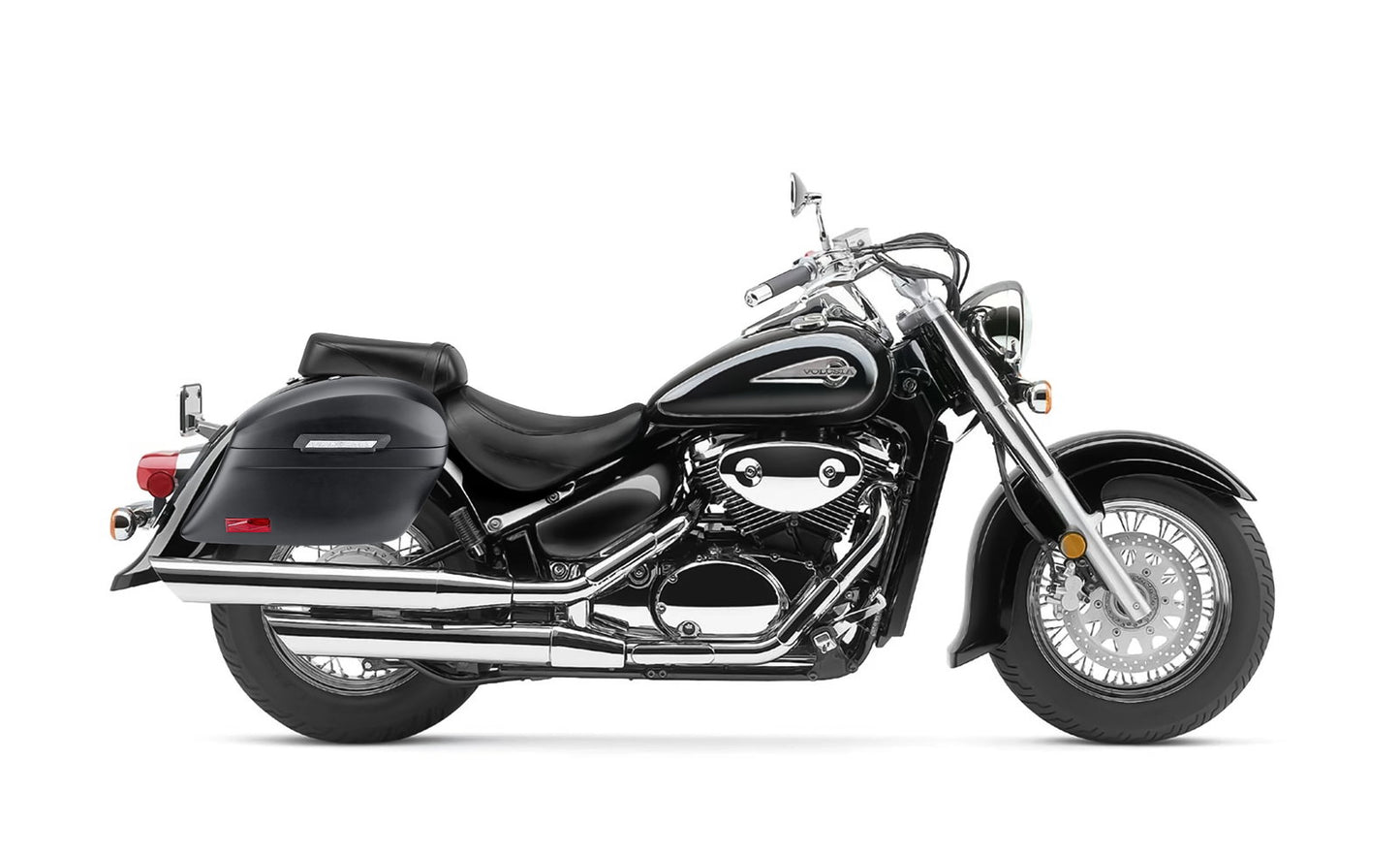 44L - Lamellar Stallion Extra Large Suzuki Volusia 800 Matte Motocicleta Hard Alforjas