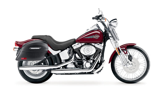 44L - Lamellar Stallion Extra Large Matte Motocicleta Hard Alforjas para Harley Softail Springer FXSTS/I