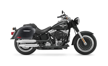 44L - Lamellar Stallion Extra Large Matte Motocicleta Hard Alforjas para Harley Softail Fat Boy Lo FLSTFB