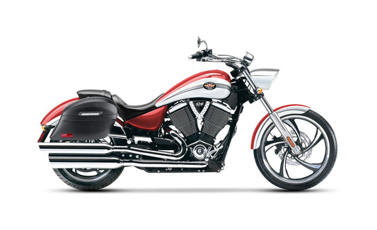 44L - Lamellar Stallion Extra Large Victory Vegas Matte Motocicleta Hard Alforjas
