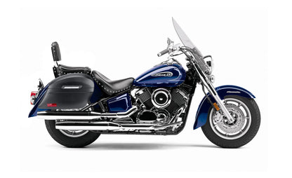 44L - Lamellar Stallion Extra Large Yamaha Silverado Matte Motocicleta Hard Alforjas