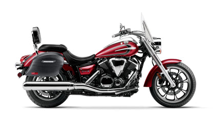 44L - Lamellar Stallion Extra Large Yamaha V Star 950 Tourer Matte Motocicleta Hard Alforjas