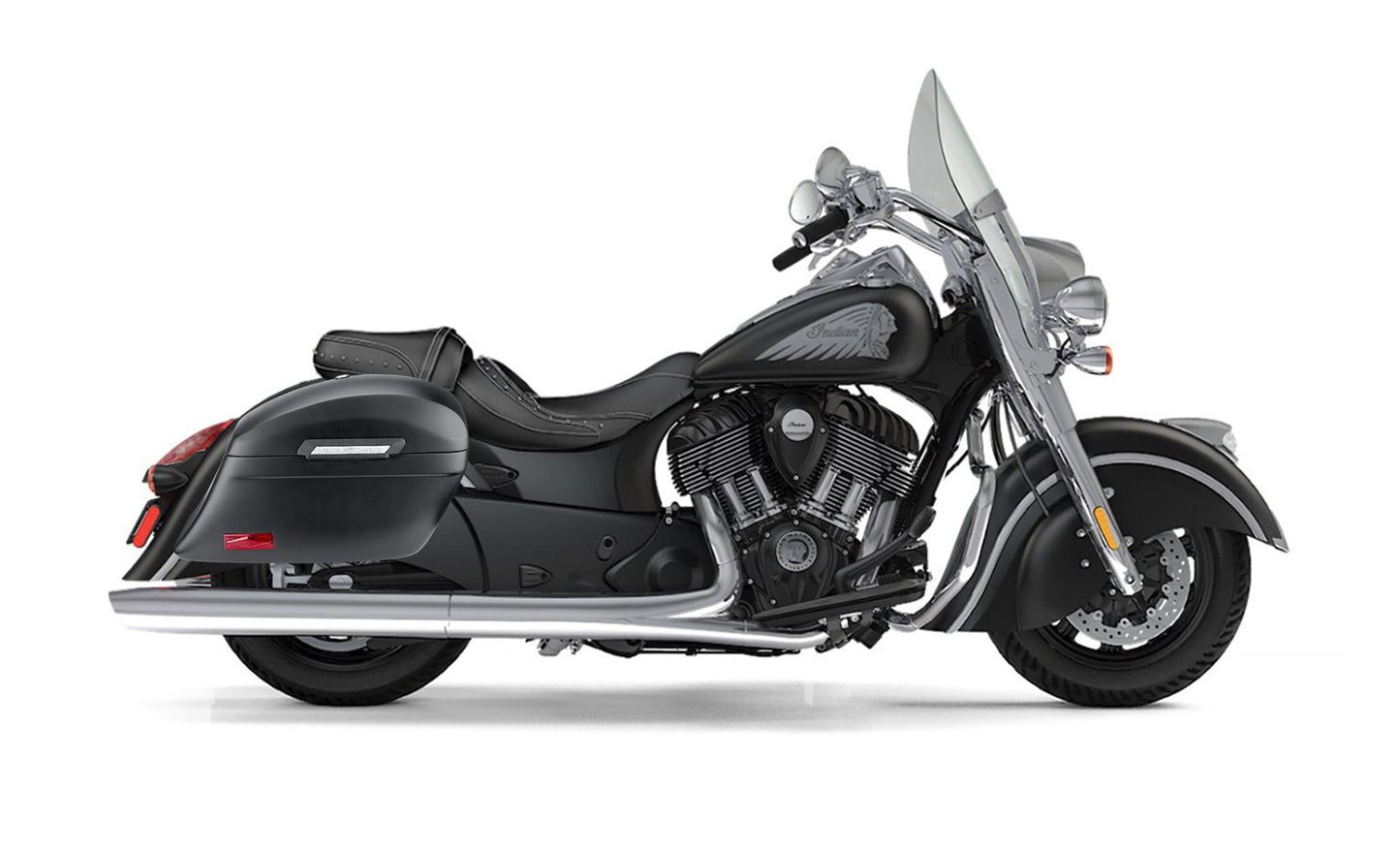 44L - Lamellar Stallion Extra Large Indian Springfield Matte Motocicleta Hard Alforjas
