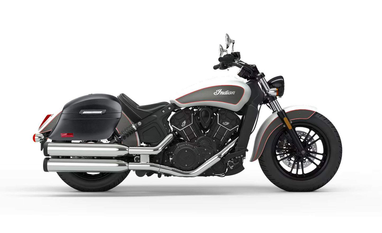 44L - Lamellar Stallion Extra Large Indian Scout Sixty Matte Motocicleta Hard Alforjas