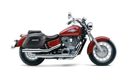 36L - Lamellar Raven Extra Large Honda Shadow 1100 ACE Shock Cutout Matte Motocicleta Hard Alforjas