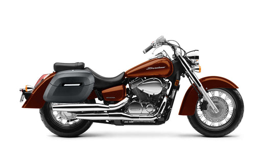 36L - Lamellar Raven Extra Large Honda Shadow 1100 Aero Shock Cutout Matte Motocicleta Hard Alforjas