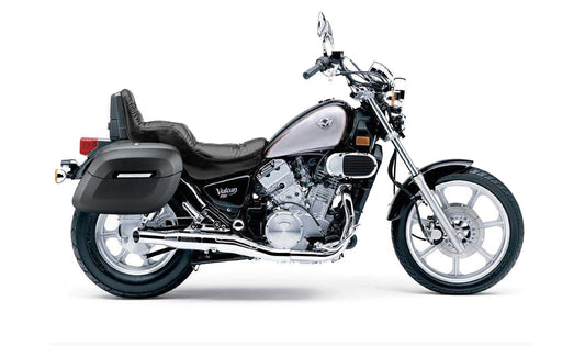 36L - Lamellar Raven Extra Large Kawasaki Vulcan 750 VN750 Shock Cutout Matte Motocicleta Hard Alforjas
