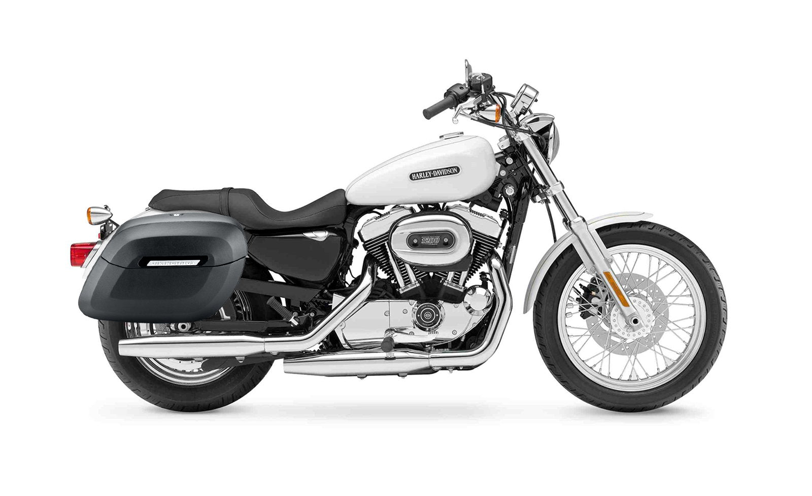 36L - Lamellar Raven Extra Large Shock Cutout Matte Motocicleta Hard Alforjas para Harley Sportster 1200 Low XL1200L