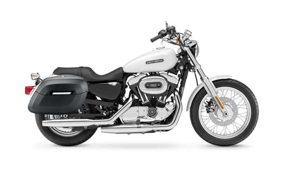 36L - Lamellar Raven Extra Large Shock Cutout Matte Motocicleta Hard Alforjas para Harley Sportster 1200 Low XL1200L