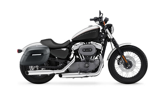 36L - Lamellar Raven Extra Large Shock Cutout Matte Motocicleta Hard Alforjas para Harley Sportster 1200 Nightster XL1200N
