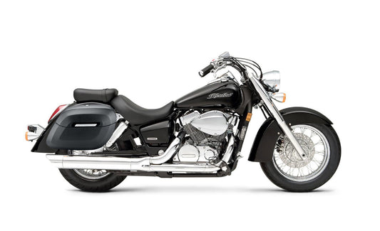 36L - Lamellar Raven Extra Large Honda Shadow 750 Aero Shock Cutout Matte Motocicleta Hard Alforjas