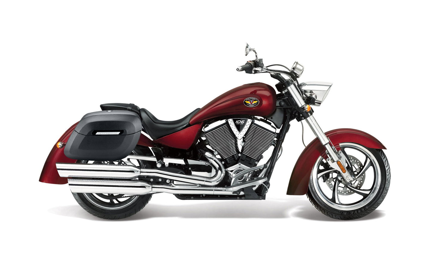40L - Lamellar Raven Extra Large Victory Kingpin Matte Motocicleta Hard Alforjas