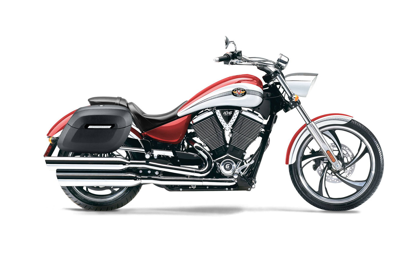 40L - Lamellar Raven Extra Large Victory Vegas Matte Motocicleta Hard Alforjas