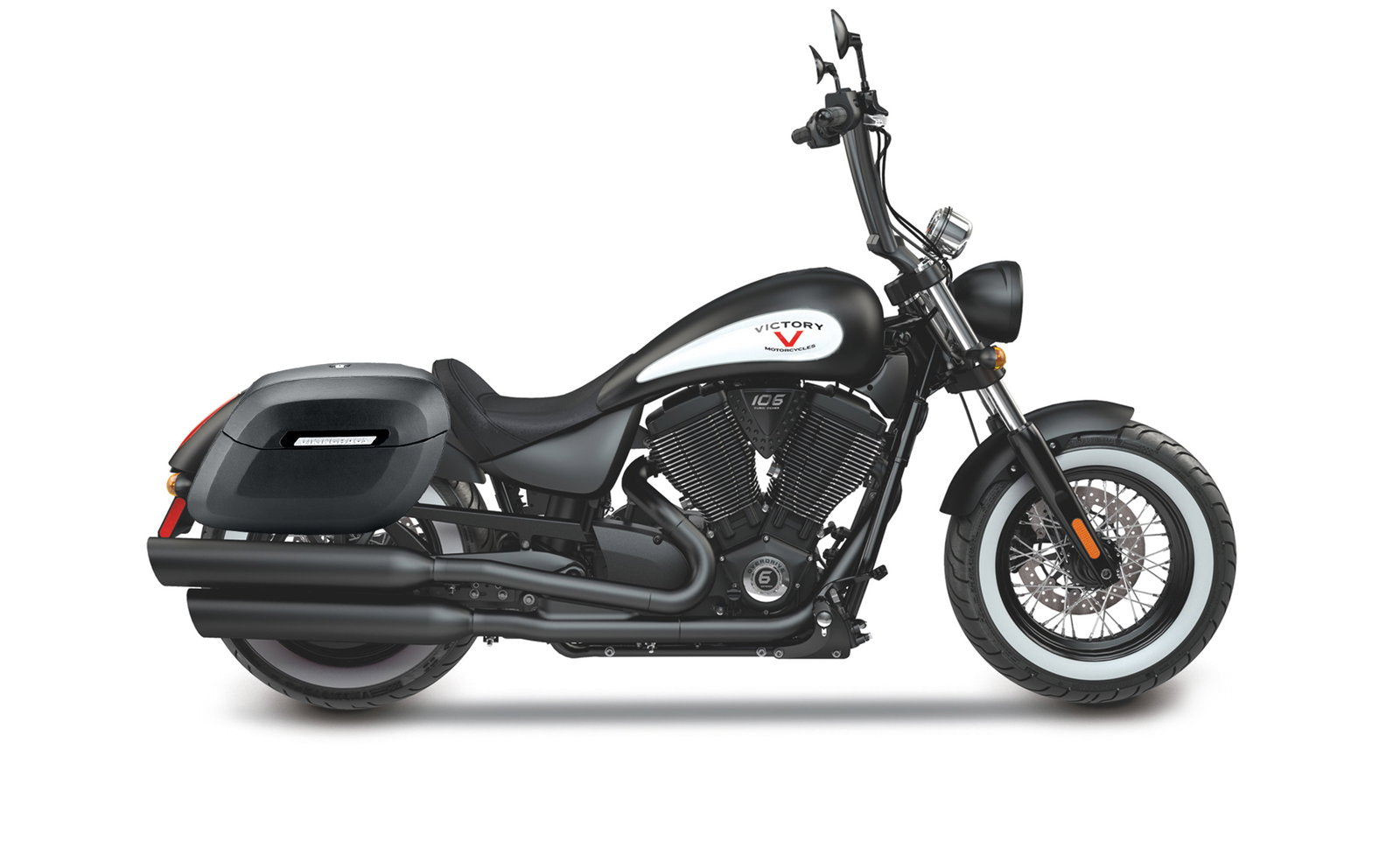 40L - Lamellar Raven Extra Large Victory High Ball Matte Motocicleta Hard Alforjas