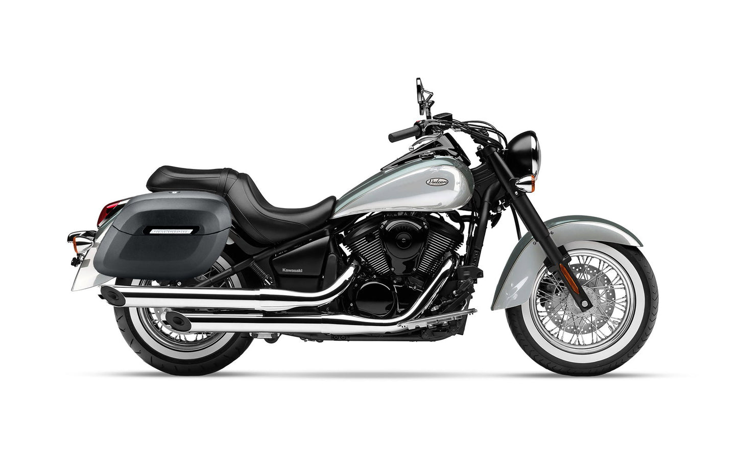40L - Lamellar Raven Extra Large Kawasaki Vulcan 900 Classic VN900 Matte Motocicleta Hard Alforjas