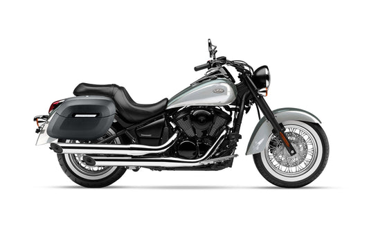 40L - Lamellar Raven Extra Large Kawasaki Vulcan 900 Classic VN900 Matte Motocicleta Hard Alforjas