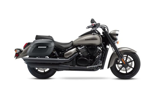 40L - Lamellar Raven Extra Large Suzuki Boulevard C90 VL1500 Matte Motocicleta Hard Alforjas