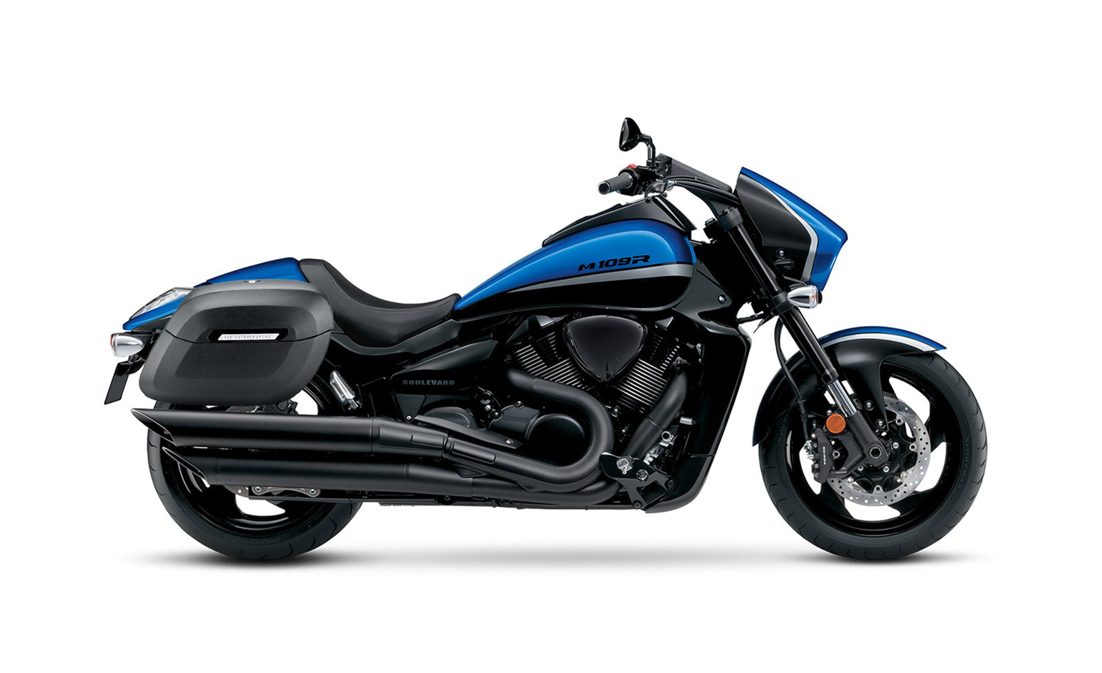 40L - Lamellar Raven Extra Large Suzuki Boulevard M109 VZR1800 Matte Motocicleta Hard Alforjas