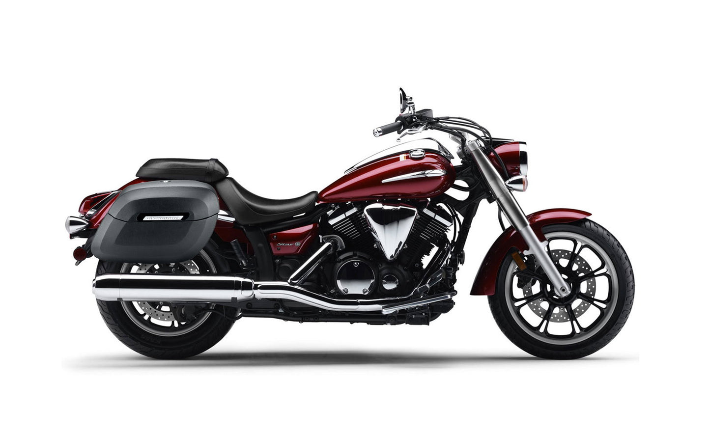 40L - Lamellar Raven Extra Large Yamaha V Star 950 Matte Motocicleta Hard Alforjas