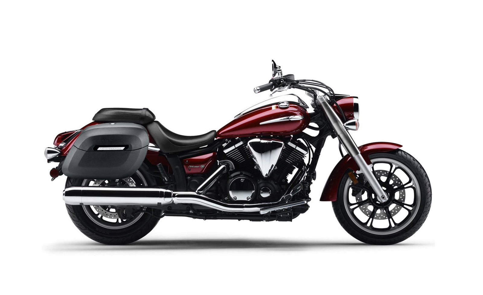 40L - Lamellar Raven Extra Large Yamaha V Star 950 Matte Motocicleta Hard Alforjas
